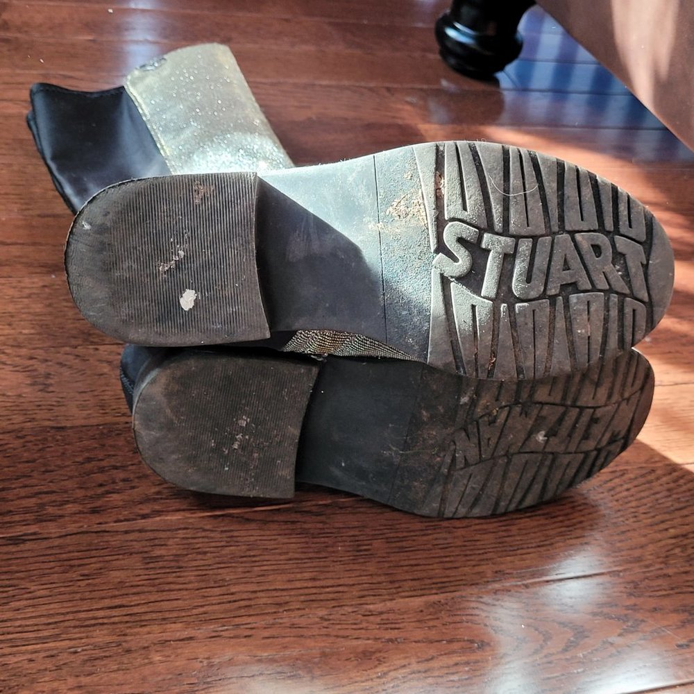 Stuart Weitzman KIDS tall 50/50 Shimmer Boot Size 2 Little Girl - Picture 4 of 5
